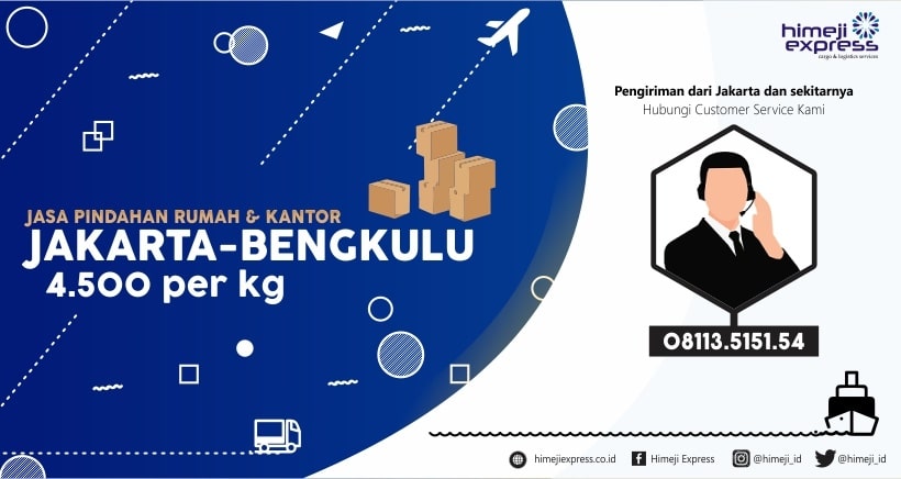 Jasa Pindahan Kantor dan Rumah Jakarta Bengkulu