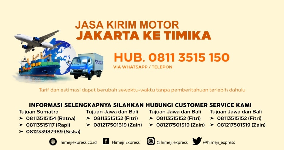 Jasa_Kirim_Motor_Jakarta_ke_Timika