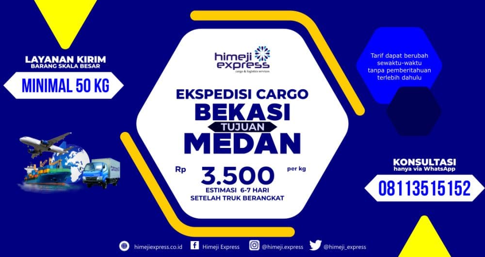 Jasa_Ekspedisi_Cargo_Murah_Bekasi_ke_Medan
