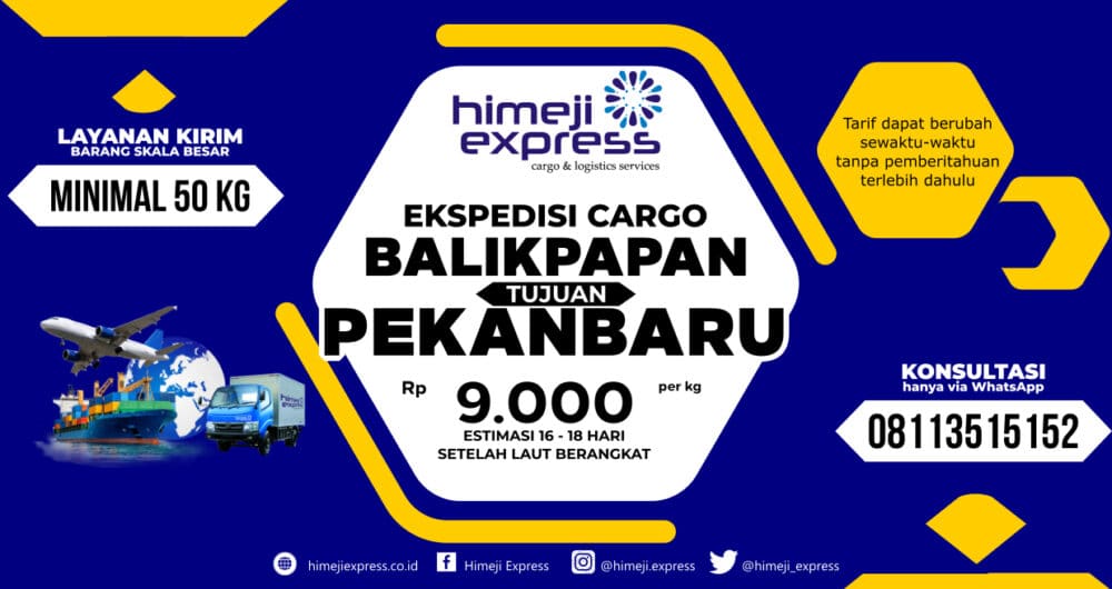 Jasa_Ekspedisi_Cargo_Murah_Balikpapan_ke_Pekanbaru